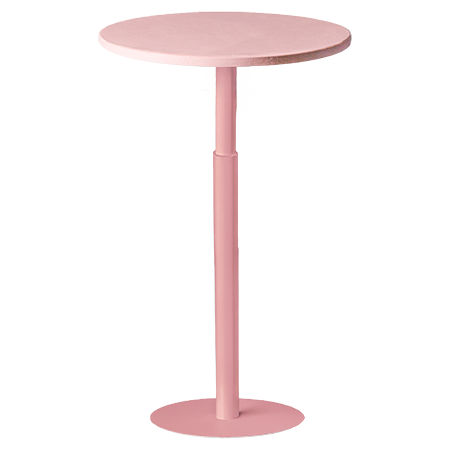 Стол коктейльный Твист Круглый, Розовая помадка + светло-розовый